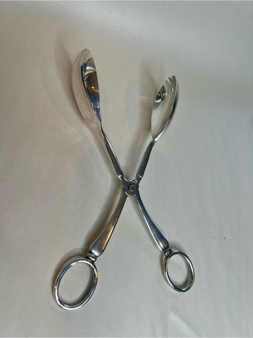 Vintage Sheffield England Silverplate Scissor Serving Tongs Pastry Salad
